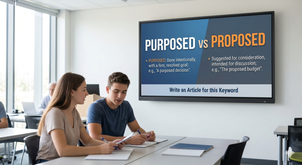 Purposed vs. Proposed: Navigating the Nuances of Intent and Suggestion Purposed vs. Proposed